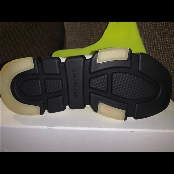 Balenciaga Speed neon yellow mid trainer size 9 - Picture 4 of 6